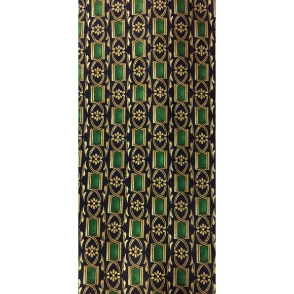 AQUASCUTUM OF LONDON Tricolor Geometric Tie 100% Silk M.In CA 58"/3”.3/4 EX CON - Picture 6 of 6